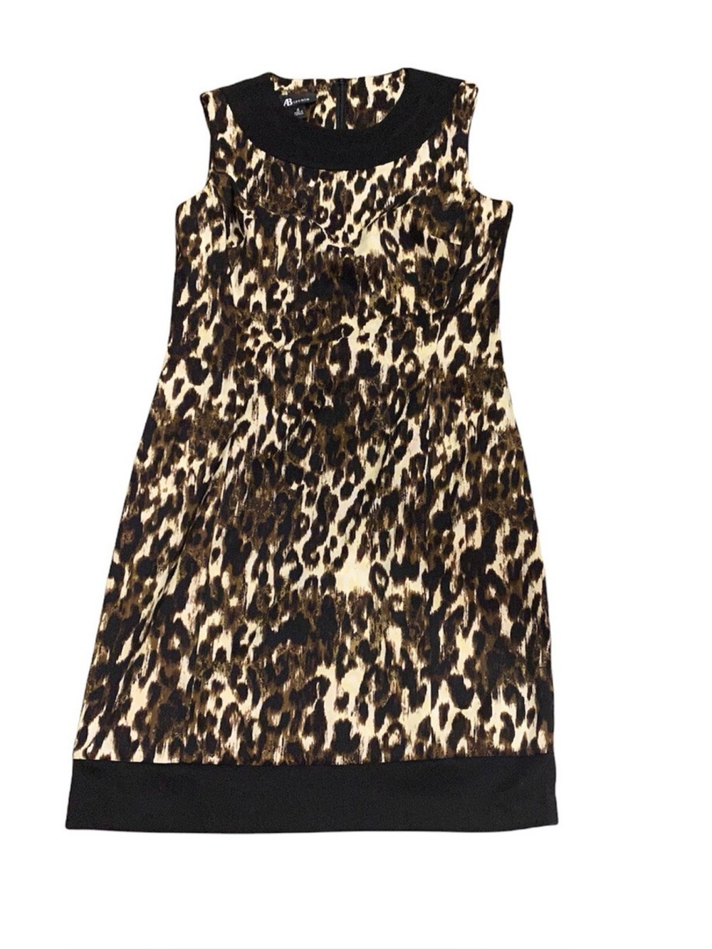 AB Studio y2k leopard / cheetah print sleeveless sheath mini dress size 8